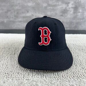 Vintage Boston Red Sox Fitted Hat 6 5/8 Wool Baseball Cap Blue New Era 59fifty